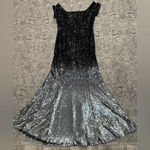 Torrid Black and Silver Sequin Gown